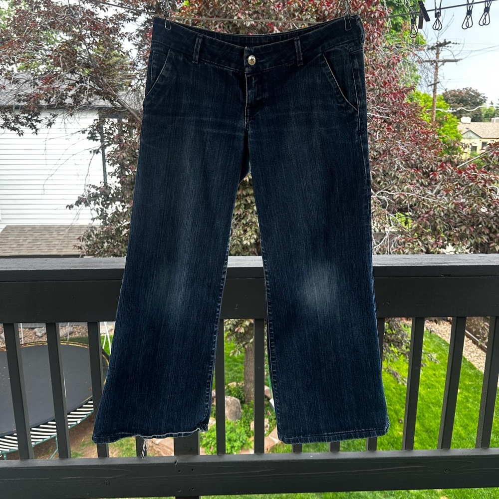 People’s liberation Sienna Wide leg vintage jeans!! Low rise.  Star pockets!